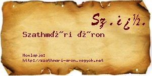 Szathmári Áron névjegykártya