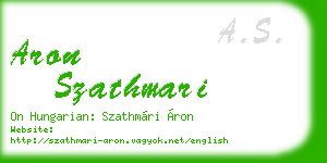 aron szathmari business card