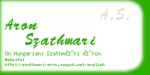 aron szathmari business card